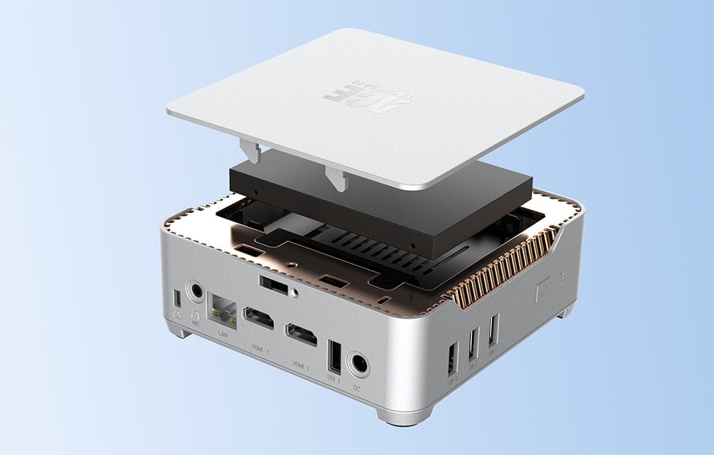  MINI PC AceMagic GK3 PLUS, Intel N97 16GB RAM + 512GB szürke-3