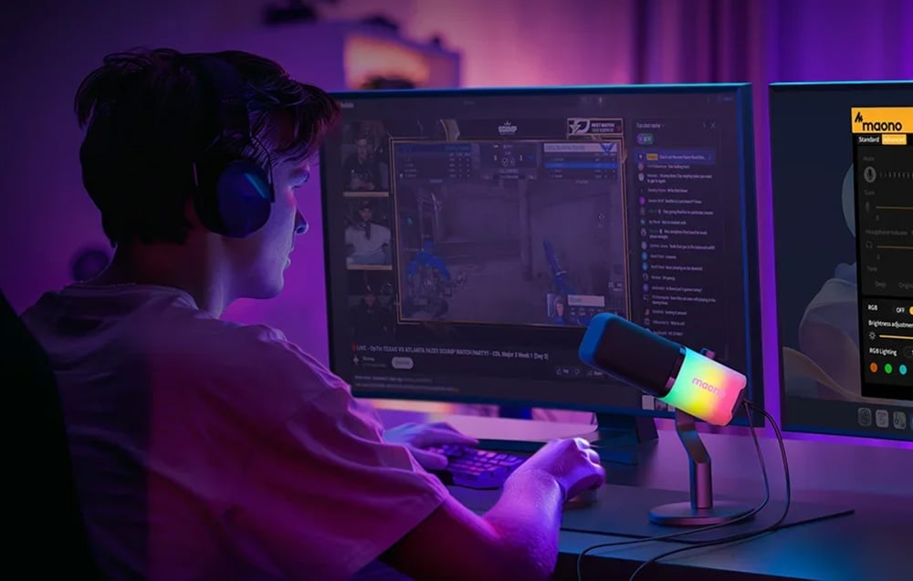 Maono PD100X RGB mikrofon fekete-3