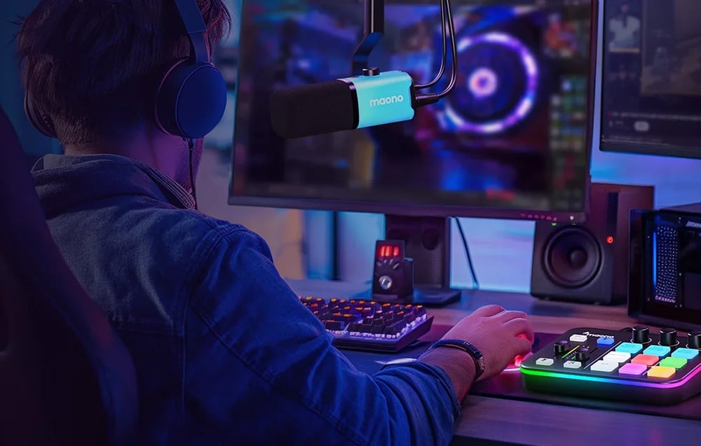 Maono PD100X RGB mikrofon fekete-7