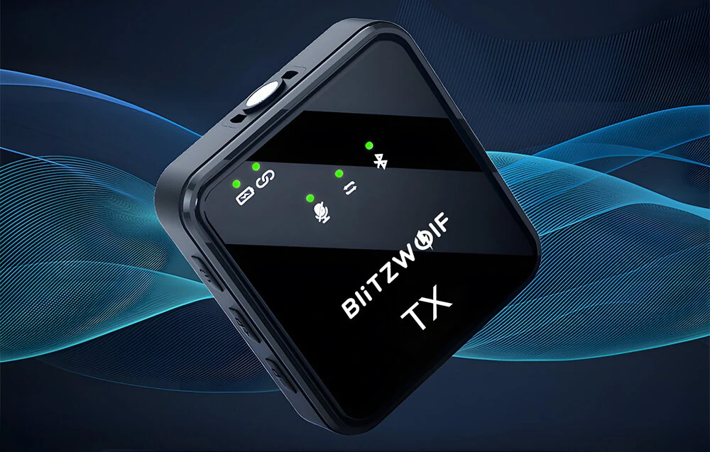 BlitzWolf Vezeték nélküli Mikrofon BW-SX63, 1000mAh (fekete)-6