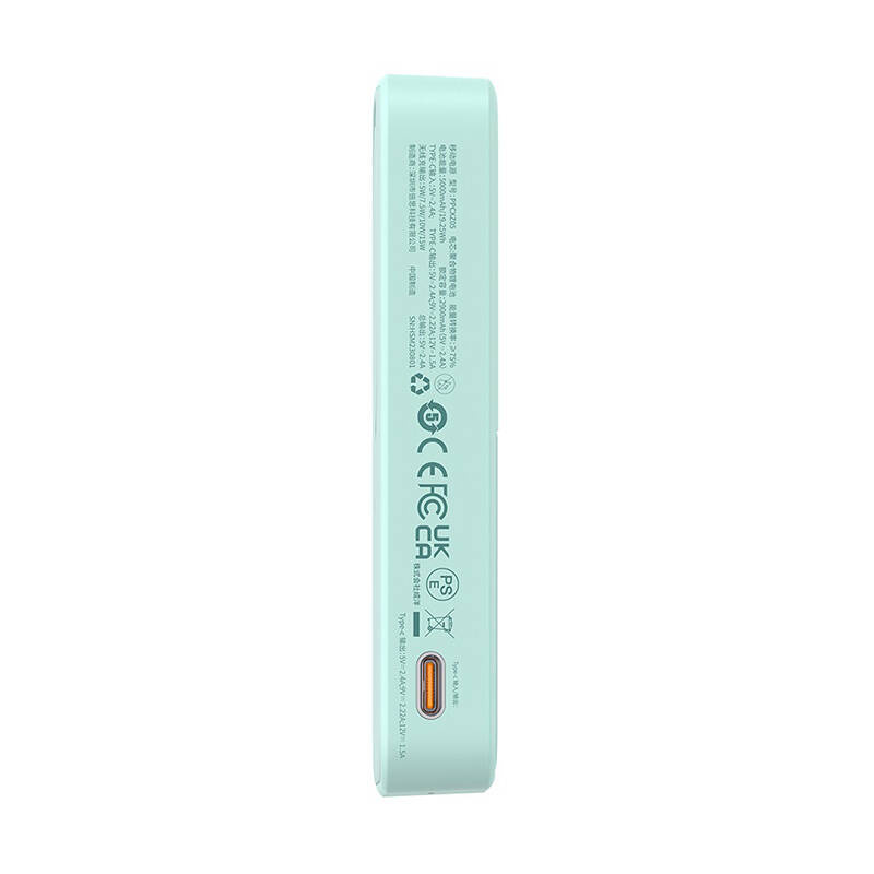 Baseus MagPro Mágneses Powerbank, 5000mAh, 20W, MagSafe (menta)-10