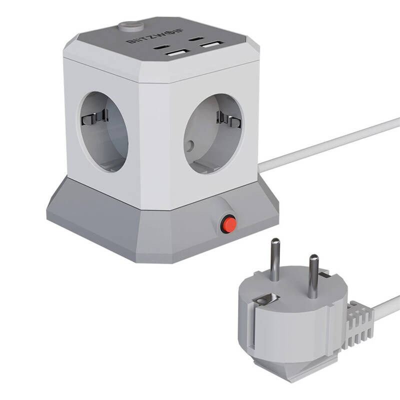 Hálózati elosztó BlitzWolf BW-EC1 4xAC 2xUSB-A 2xUSB-C-0