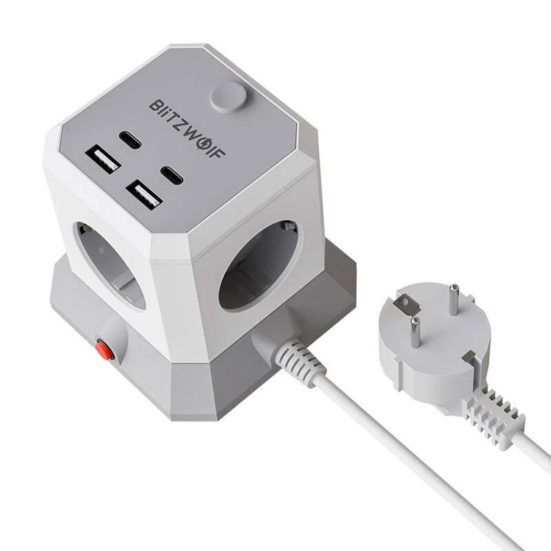 Hálózati elosztó BlitzWolf BW-EC1 4xAC 2xUSB-A 2xUSB-C-1