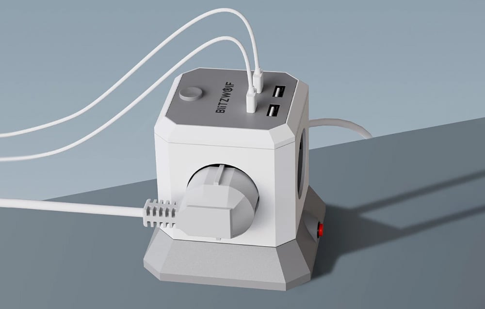 Hálózati elosztó BlitzWolf BW-EC1 4xAC 2xUSB-A 2xUSB-C-2