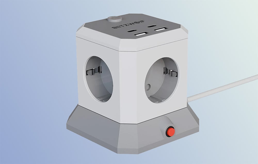 Hálózati elosztó BlitzWolf BW-EC1 4xAC 2xUSB-A 2xUSB-C-4