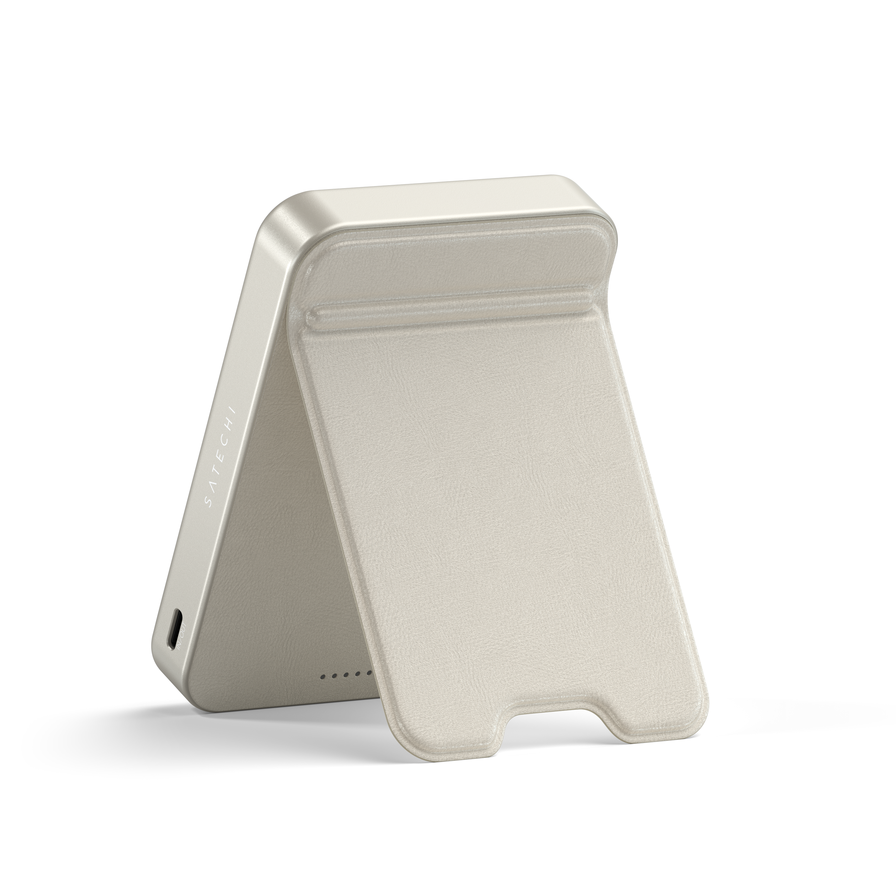 Satechi Qi2 10K Magsafe Powerbank állvánnyal - Homokszínű-3