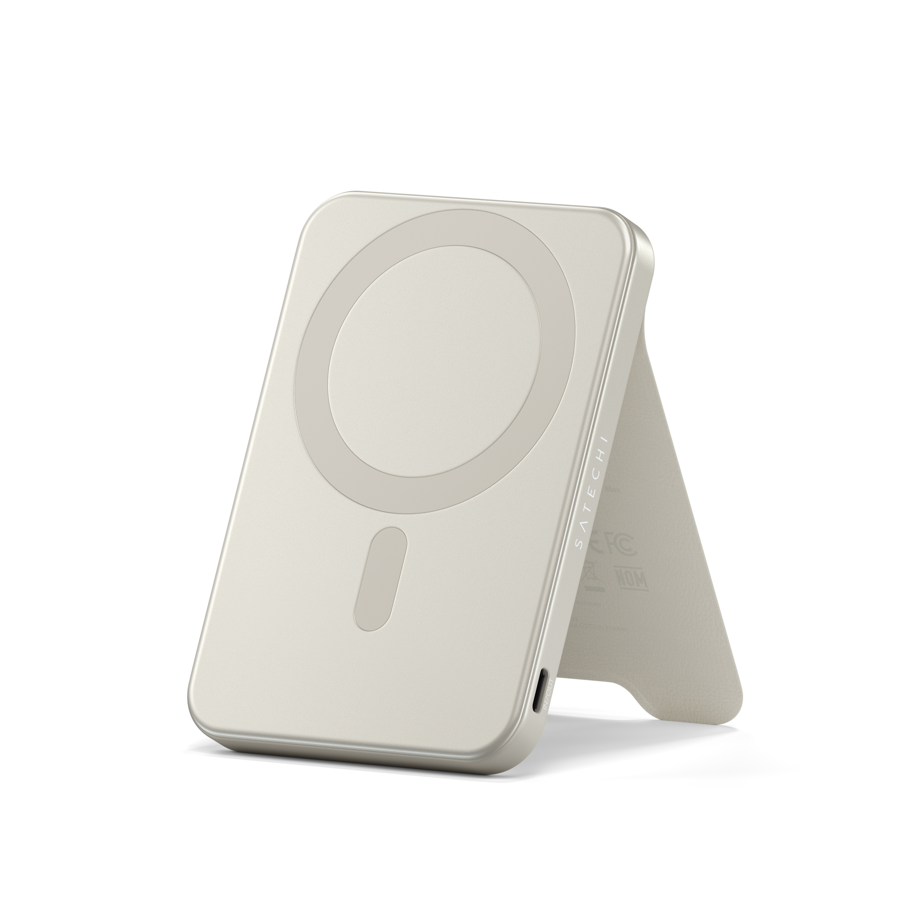 Satechi Qi2 5K Magsafe Powerbank Állvánnyal - Homokszínű-0