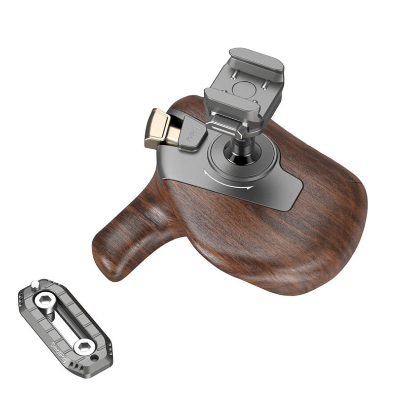 Smallrig 5161 Imagegrip Series Wooden Handle with NATO Clamp (Left side)-4