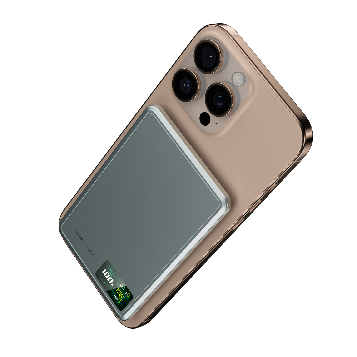 Blavec Powerbank 10000mAh BJ-03 Slim 13,5mm - Type C - 22,5W mágneses Magsafe 3 az 1-ben (PBBJ03-MC10G) szürke-11