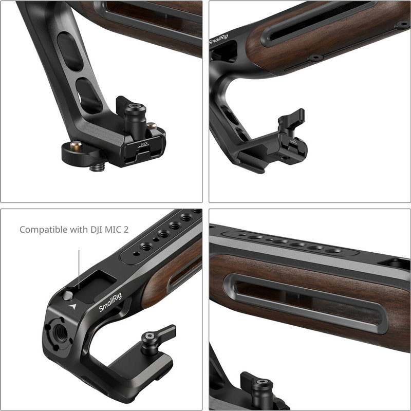 Smallrig 5251 Wooden Top Handle with NATO Clamp-1
