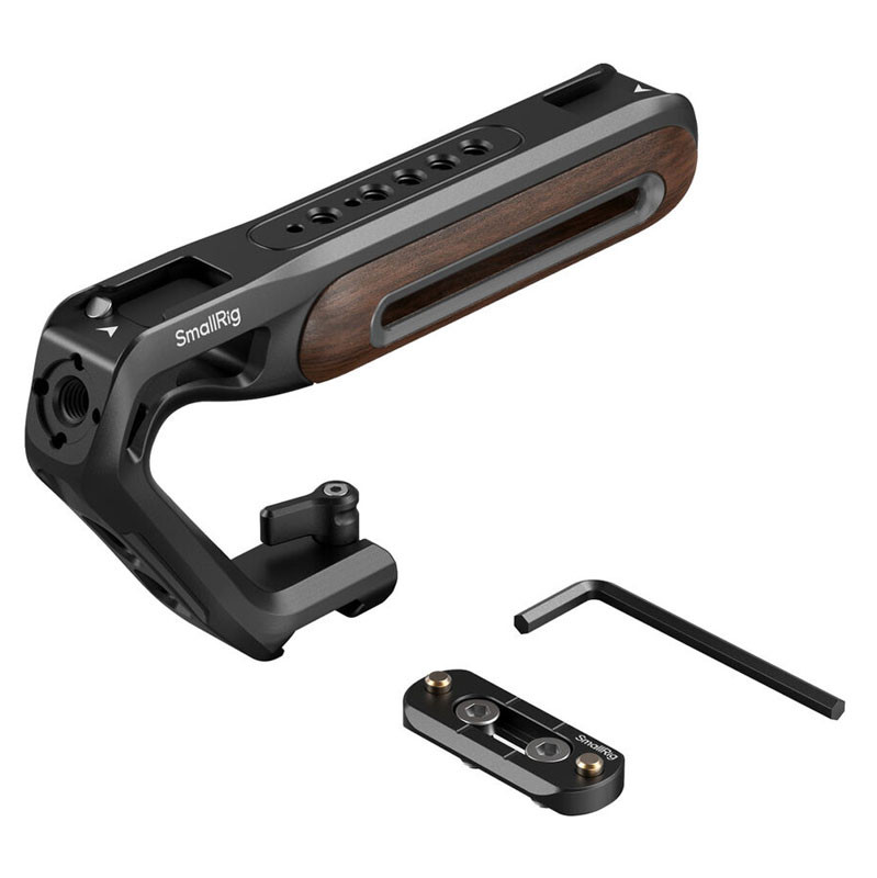 Smallrig 5251 Wooden Top Handle with NATO Clamp-4