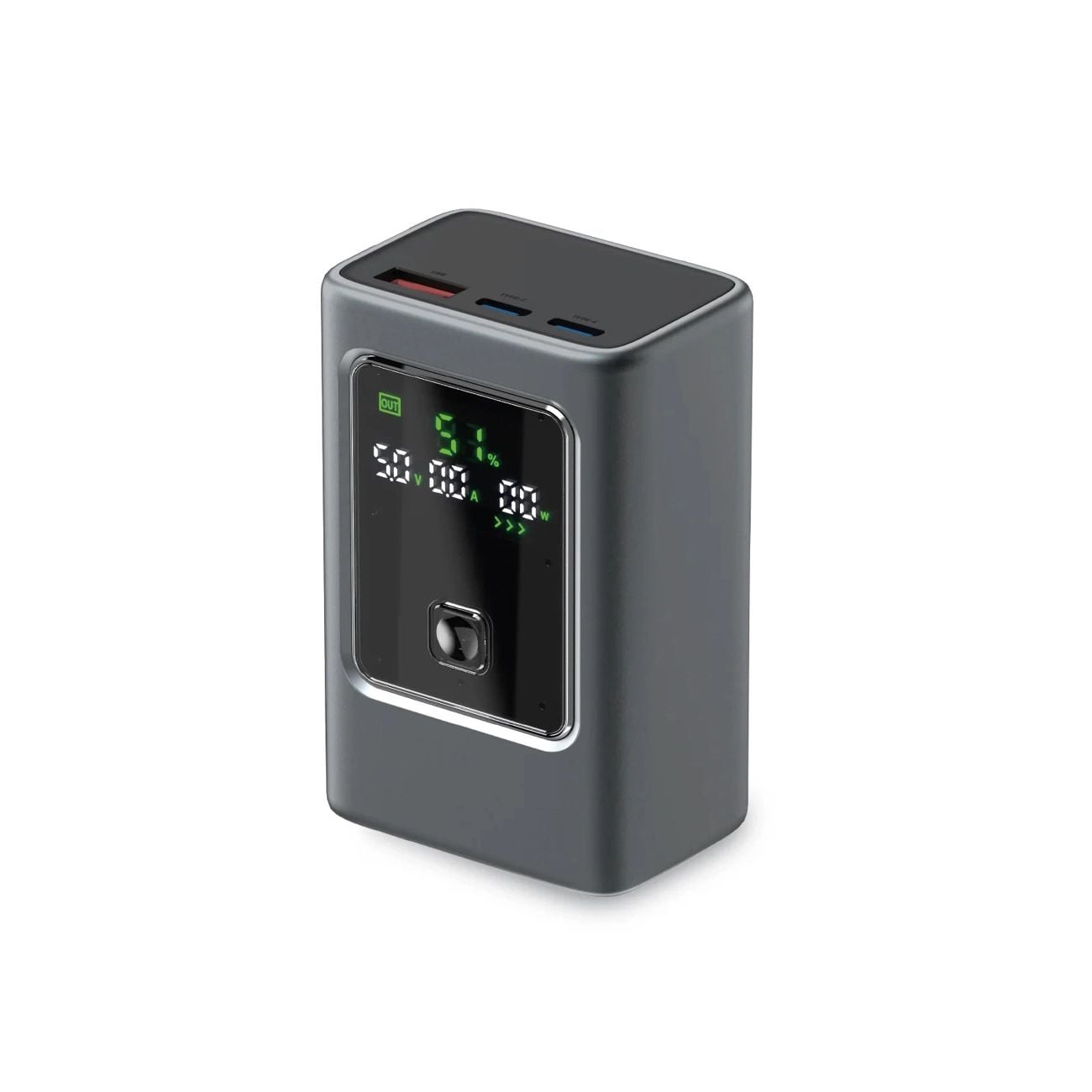 Powerbank SBS 10000mAh PD 35W LCD kijelzővel - szürke-0