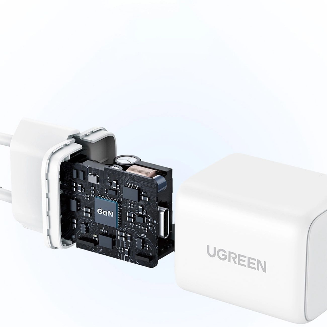 Ugreen X512 20W GaN 1x USB-C fali töltő - Fehér-5