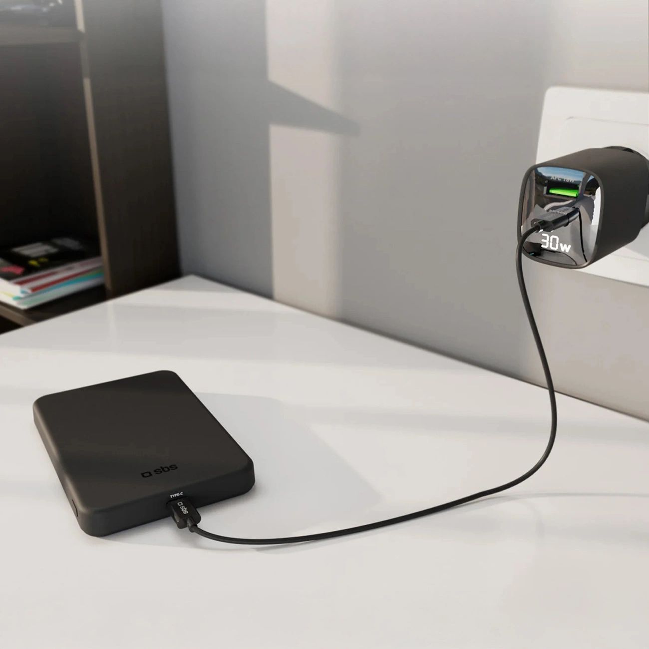 SBS Mag Power Qi2 5000 mAh Powerbank kompatibilis MagSafe - Fekete-6