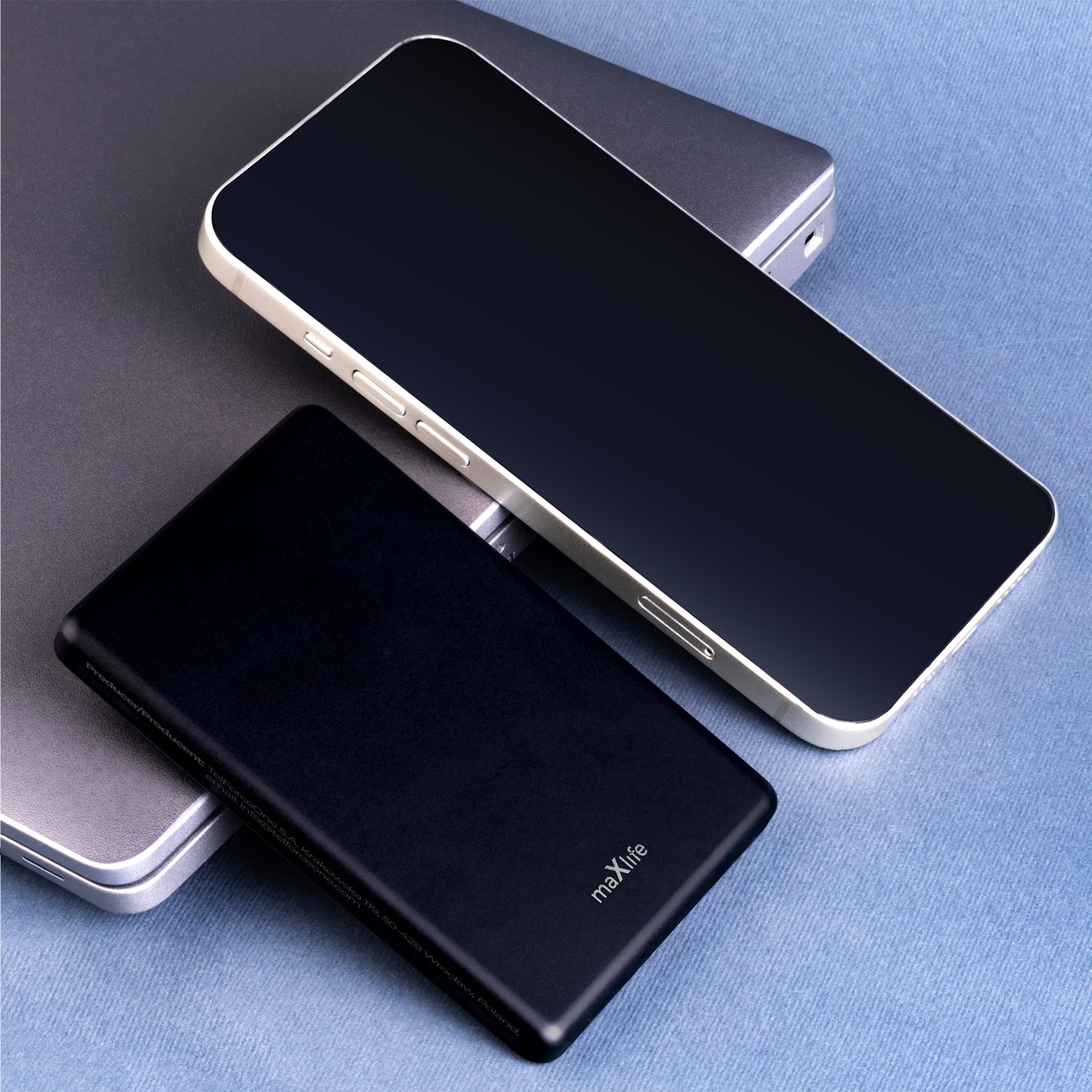 Magsafe Power Bank Maxlife MXPB-05 20W PD 5000mAh mágneses fekete-4