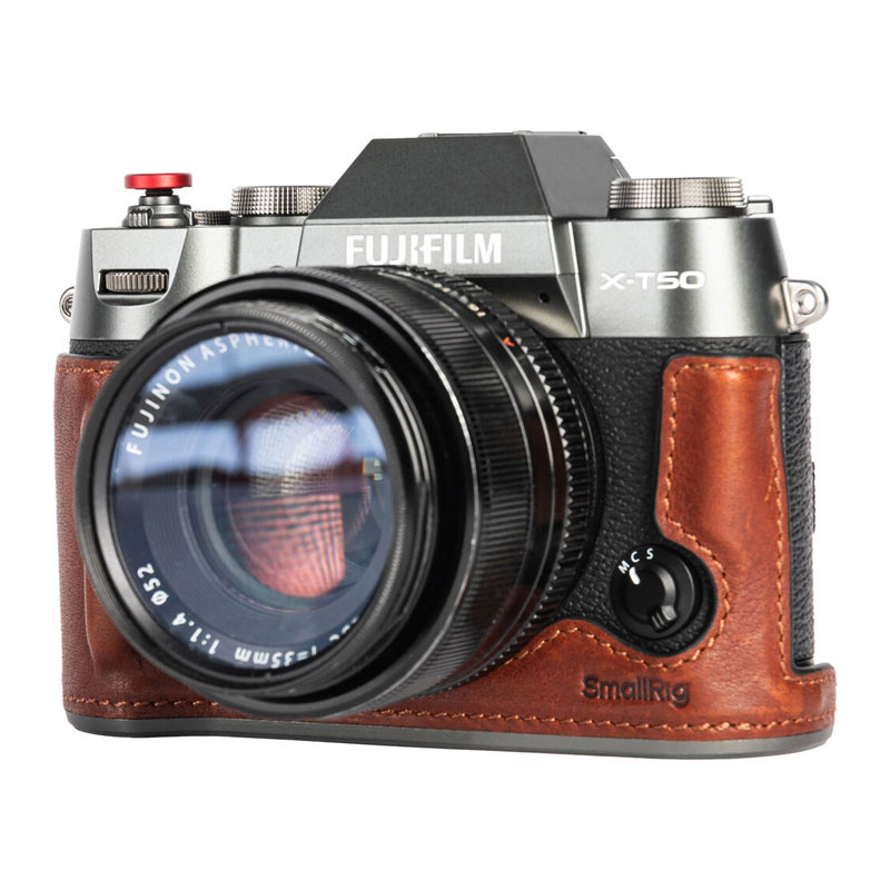 Smallrig 4710 Leather Half Case Kit For X-T50 (barna)-0