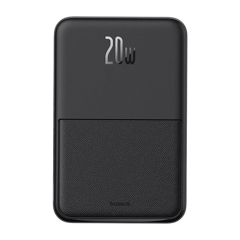 Baseus - MagPro mágneses Power Bank PPCXZ05 (P10064101123-00) - USB-C, 5000mAh, 20W, MagSafe, Type-C kábel, 3A, 30cm - Fekete-1