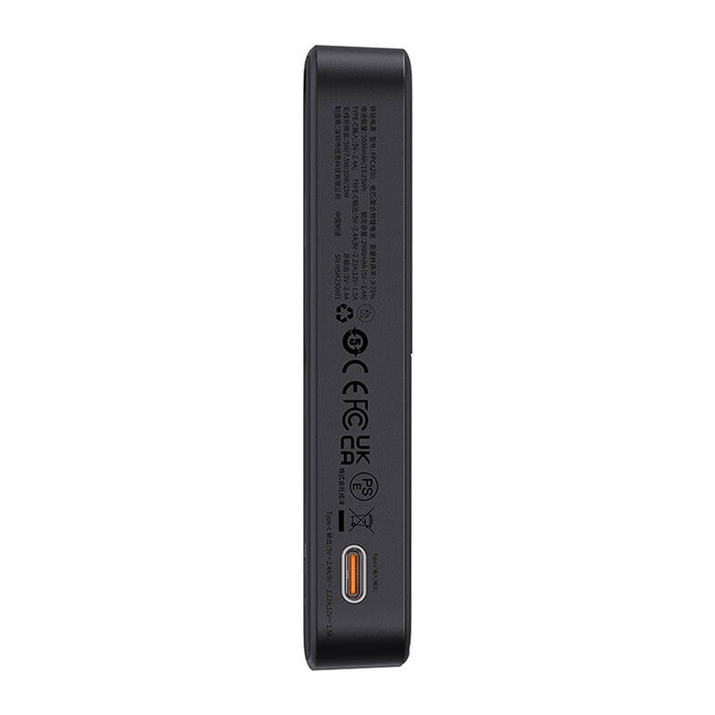Baseus - MagPro mágneses Power Bank PPCXZ05 (P10064101123-00) - USB-C, 5000mAh, 20W, MagSafe, Type-C kábel, 3A, 30cm - Fekete-5