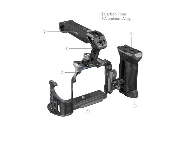 SmallRig Rhinoceros Cage for Sony Alpha 7R V / Alpha 7 IV / Alpha 7S III-4