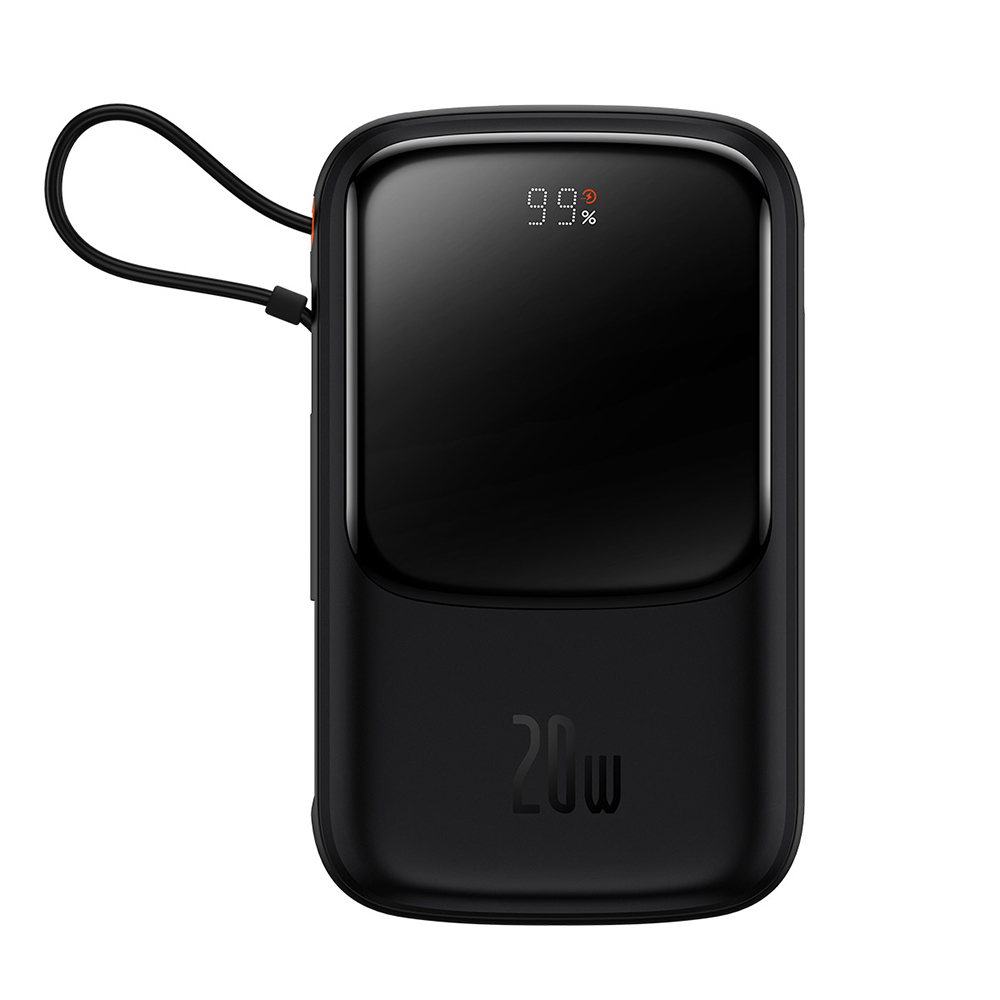 Baseus - Power Bank Qpow Pro (PPQD020001) - 2x Lightning, Type-C, USB, 20W, 10000mAh, Type-C kábel, 3A - Fekete-2