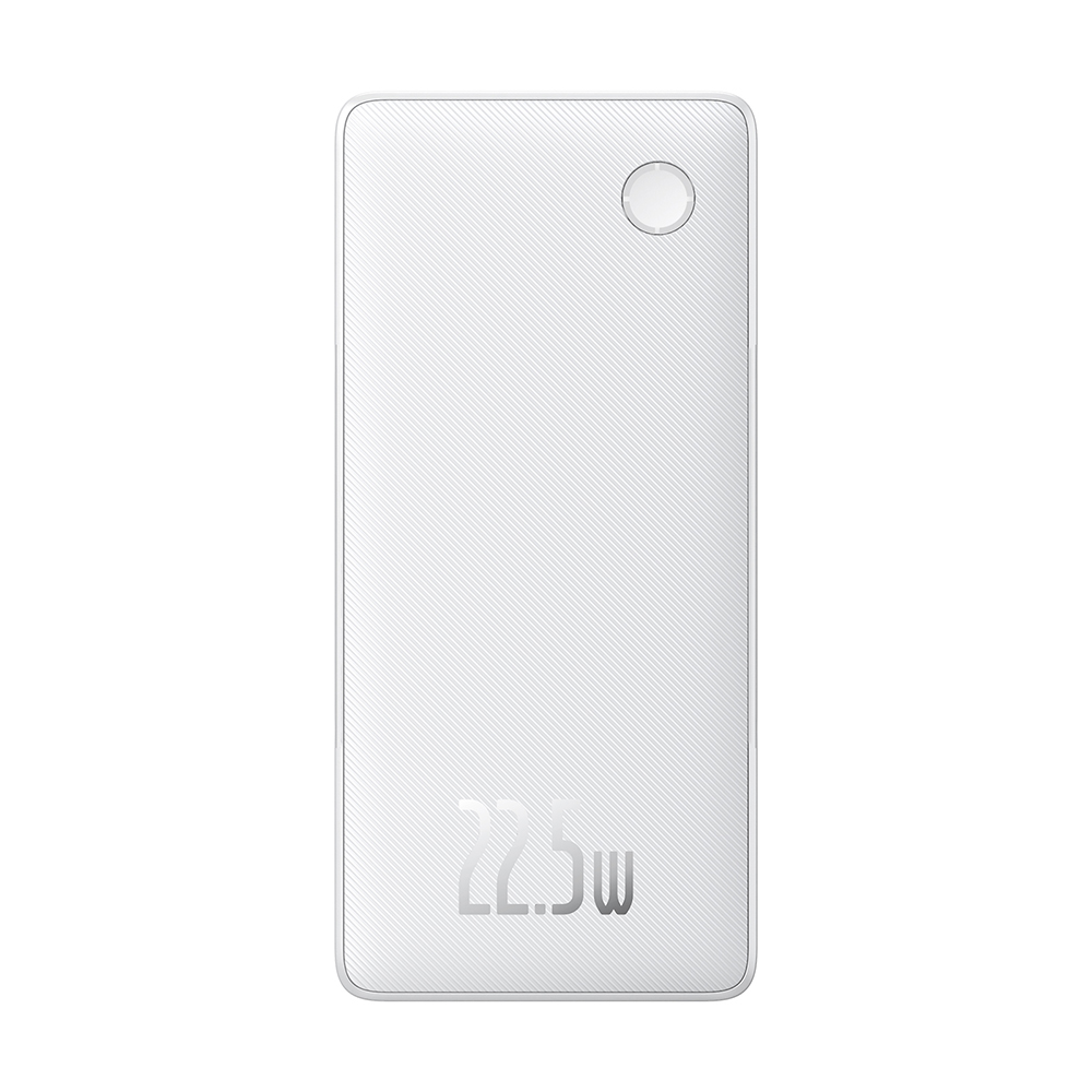 Baseus - Airpow Air Lite Hordozható Töltő (P10067501213-00) - USB, Type-C, Kettős Kábel USB-C, Lightning, 22.5W, 10000mAh - Fehér-3