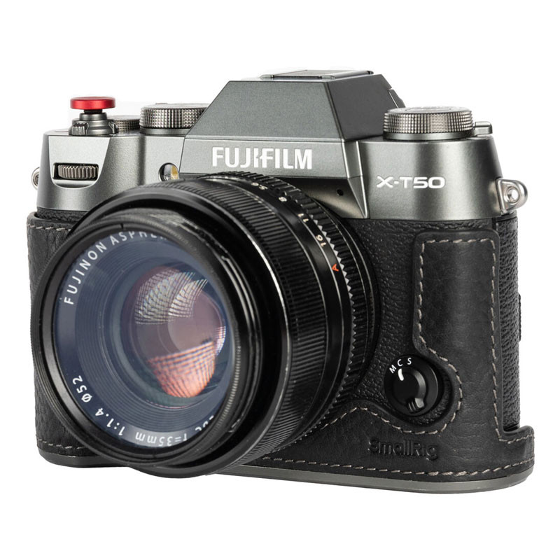 Smallrig 4709 Leather Half Case Kit For X-T50 (fekete)-0