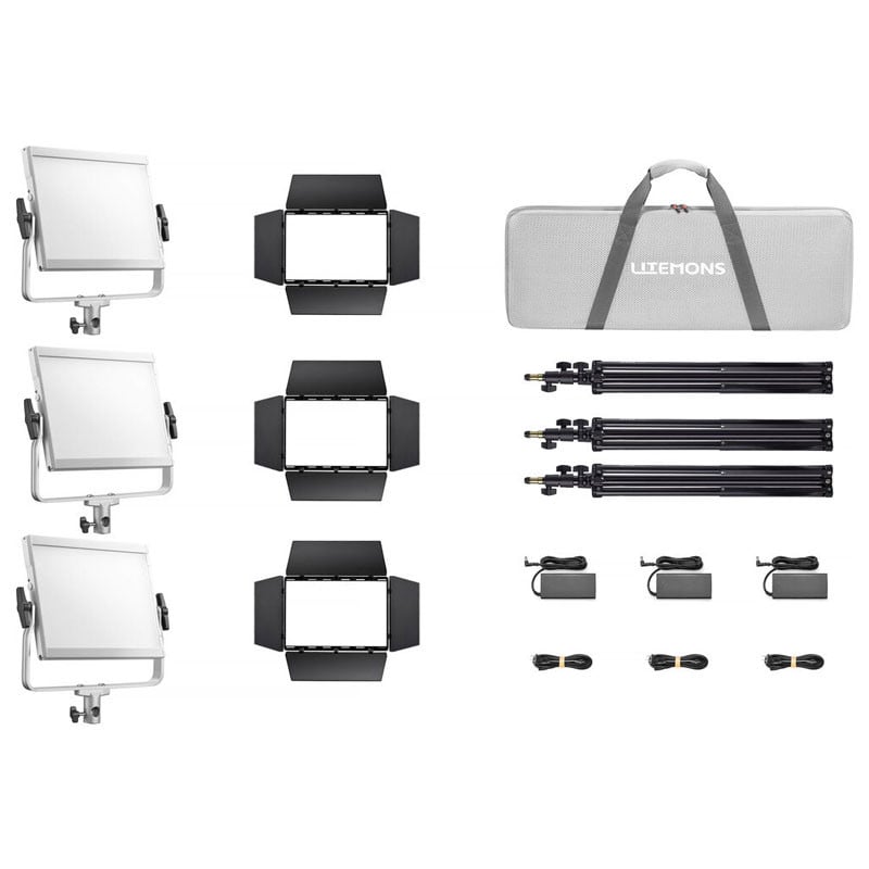 Godox LP400R Litemons RGB 3 lámpás kit-0