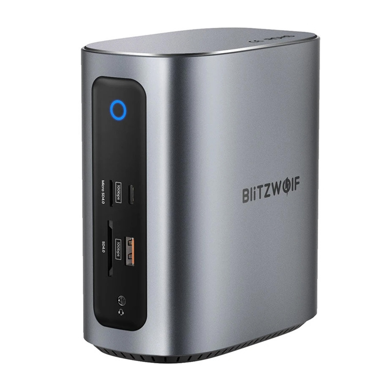 BlitzWolf BW-TH15 17 az 1-ben dokkolóállomás 2xHD+DP+4xC+3xUSB 3.0+USB 3.1+C 3.2+C PD+RJ45+micro SD+SD+3.5mm audio-0