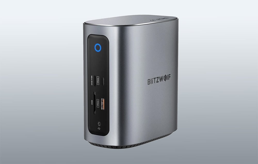 BlitzWolf BW-TH15 17 az 1-ben dokkolóállomás 2xHD+DP+4xC+3xUSB 3.0+USB 3.1+C 3.2+C PD+RJ45+micro SD+SD+3.5mm audio-6