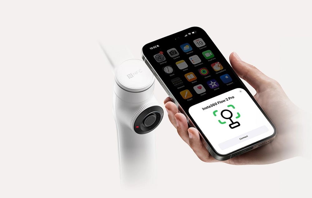 Insta360 Flow 2 AI Tracker Csomag (fehér)-12