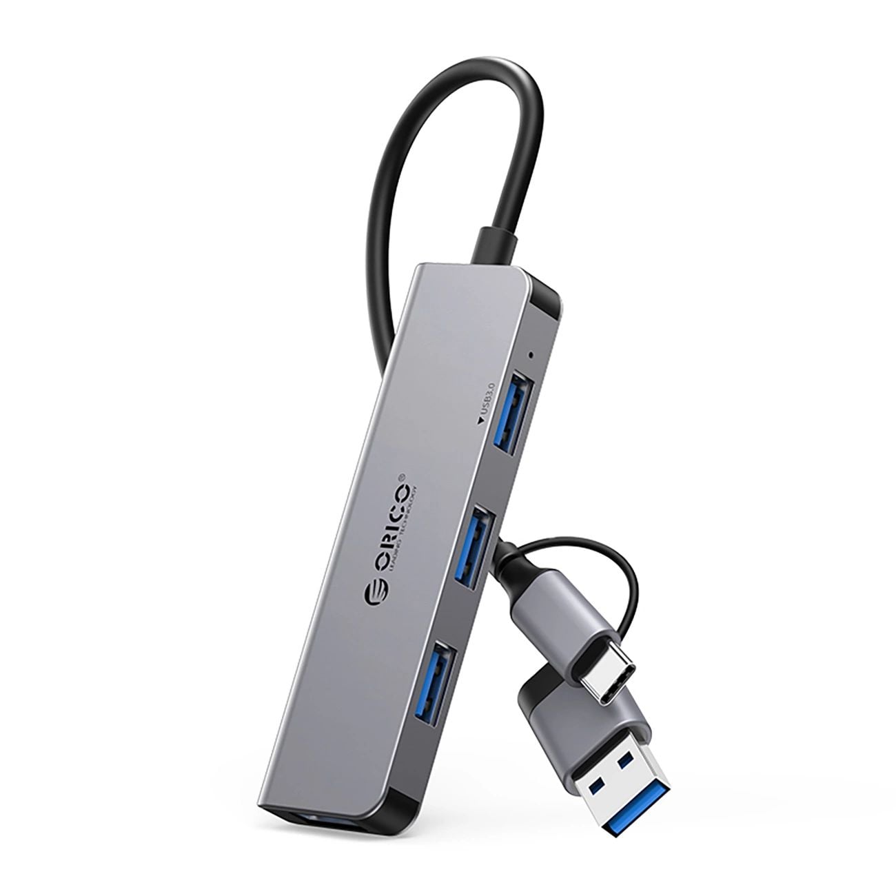 Orico YSA5-U3 USB-A/USB-C Hub Dokkoló Állomás 3x USB-A 2.0 + 1x USB-A 3.0 - Szürke-0