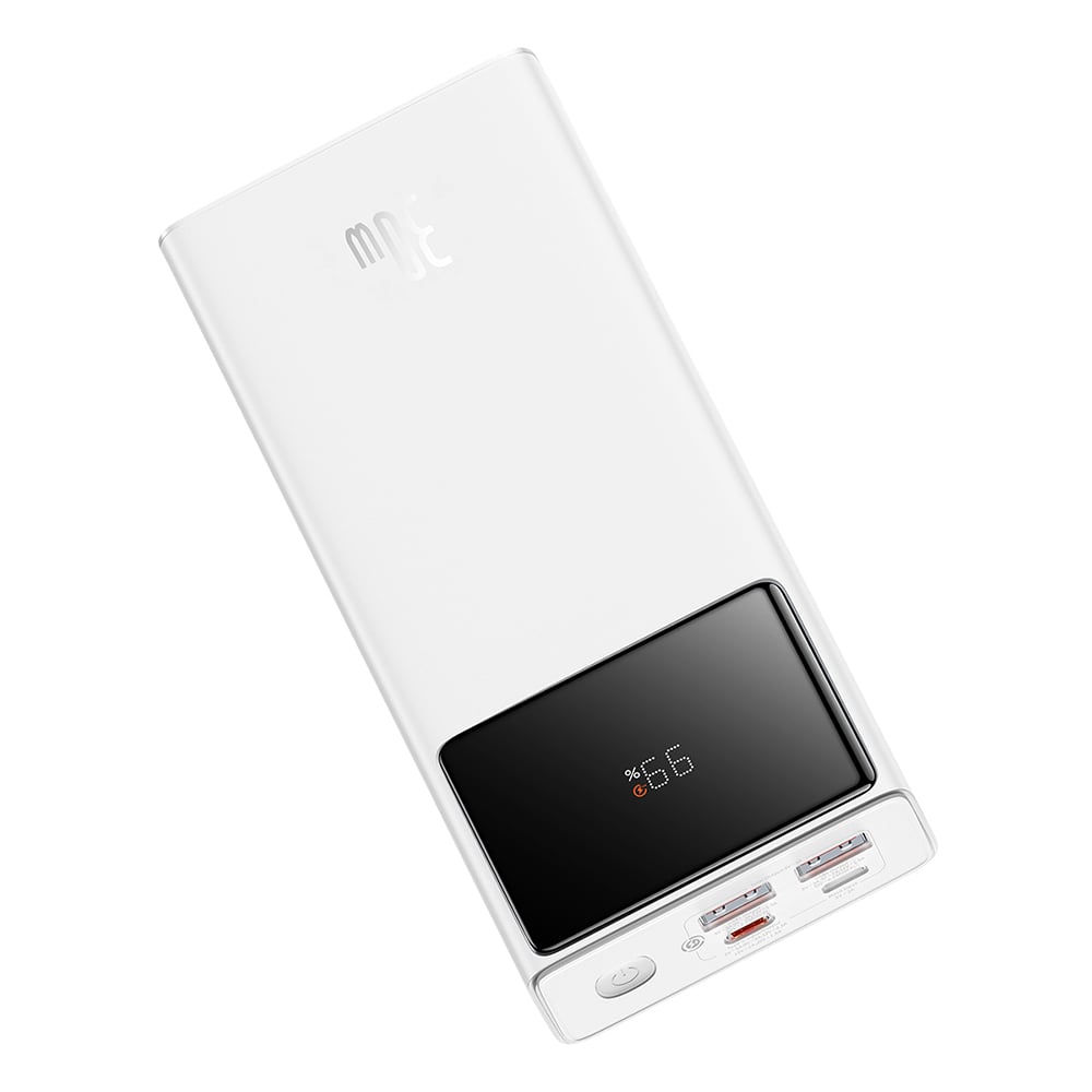 Baseus - Power Bank Csillag Őrző (P10022904213-00) - 2x USB, Type-C, Micro-USB, 30W, 20000mAh, Type-C kábel, 3A, 30 cm - Fehér-0