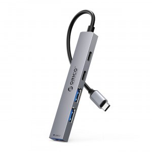 Orico YSB4-U2 USB-A/USB-C Hub Dokkoló Állomás 2x USB-A 2.0 + 1x USB-A 3.0 + 1x USB-C 2.0 + 1x USB-C - Szürke