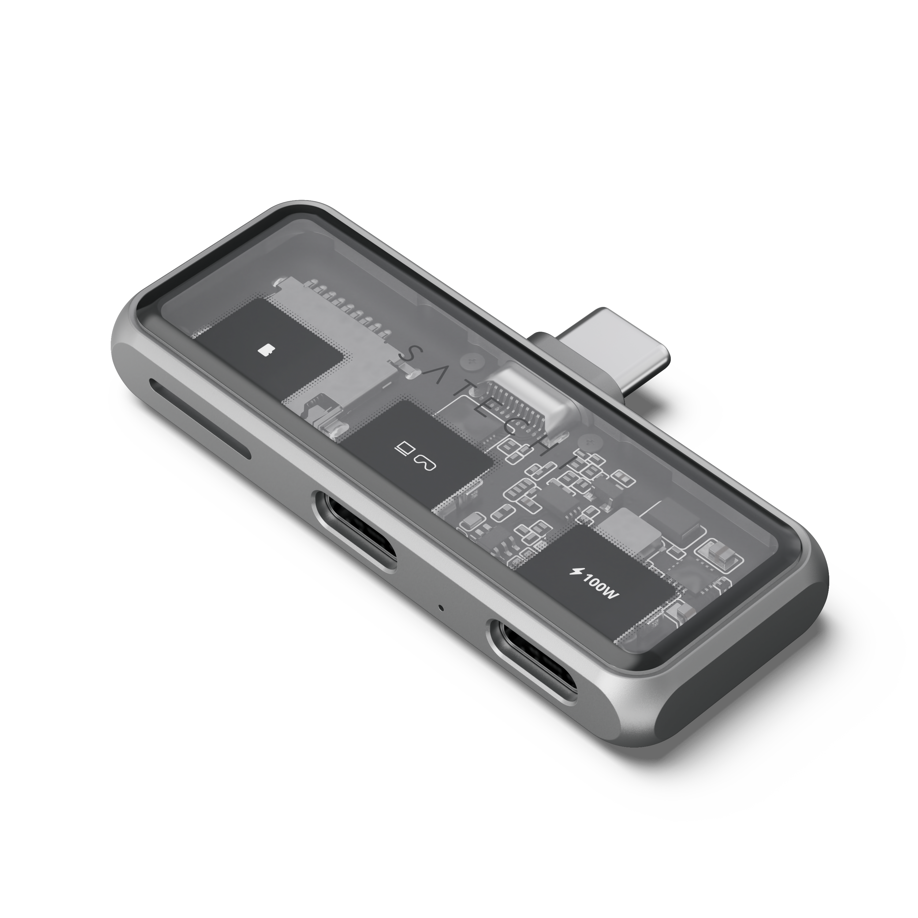 Satechi Mobile XR Hub with dual USB-C and microSD - Space Gray-0