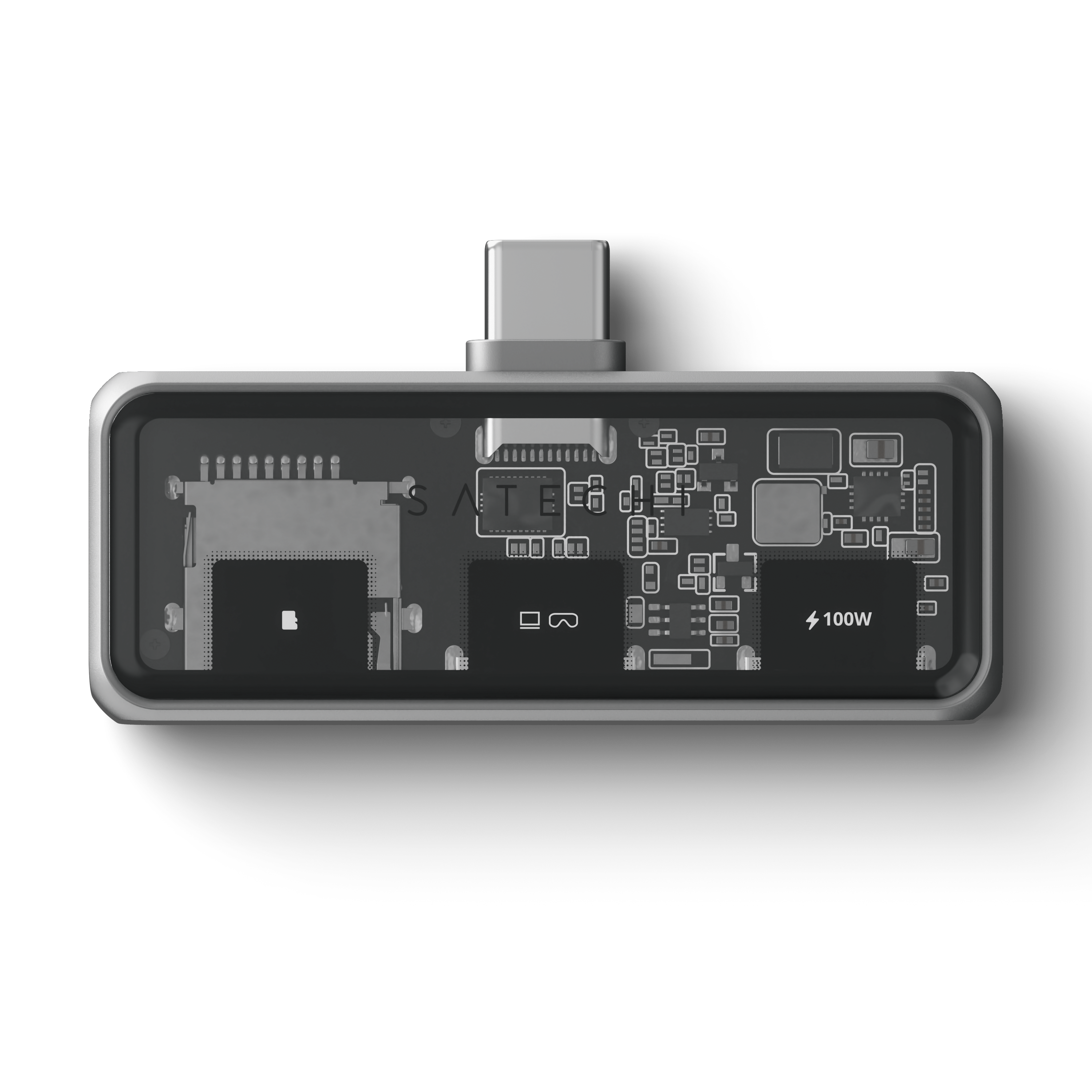 Satechi Mobile XR Hub with dual USB-C and microSD - Space Gray-3