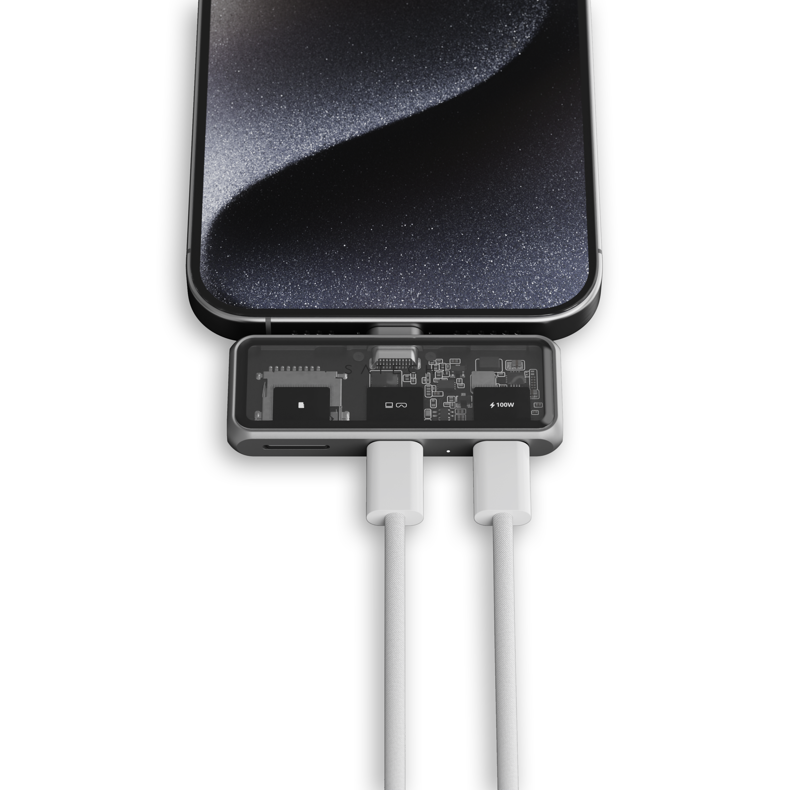 Satechi Mobile XR Hub with dual USB-C and microSD - Space Gray-4