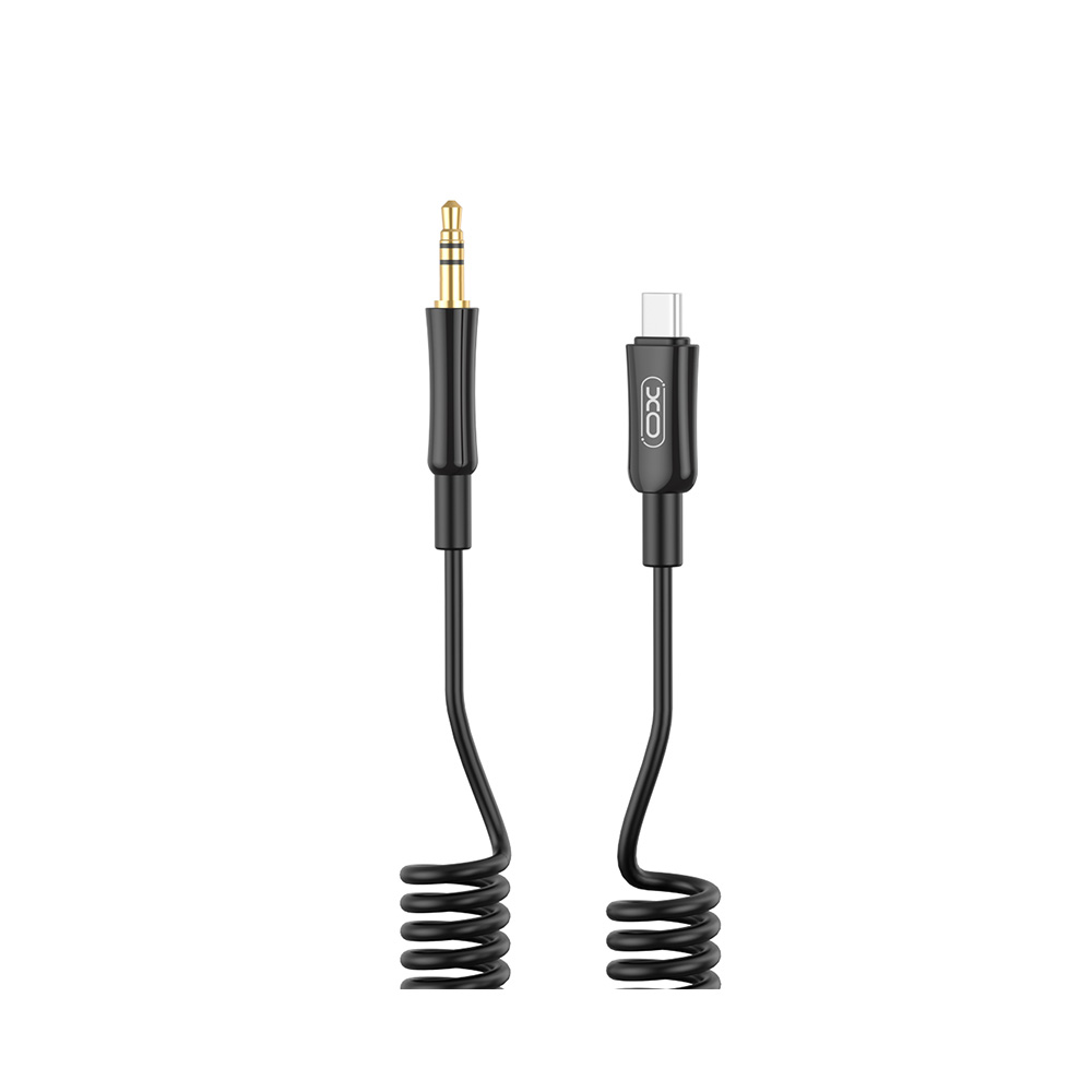 XO kábel audio NB-R255B USB-C - jack 3,5 mm 1,0 m fekete-2