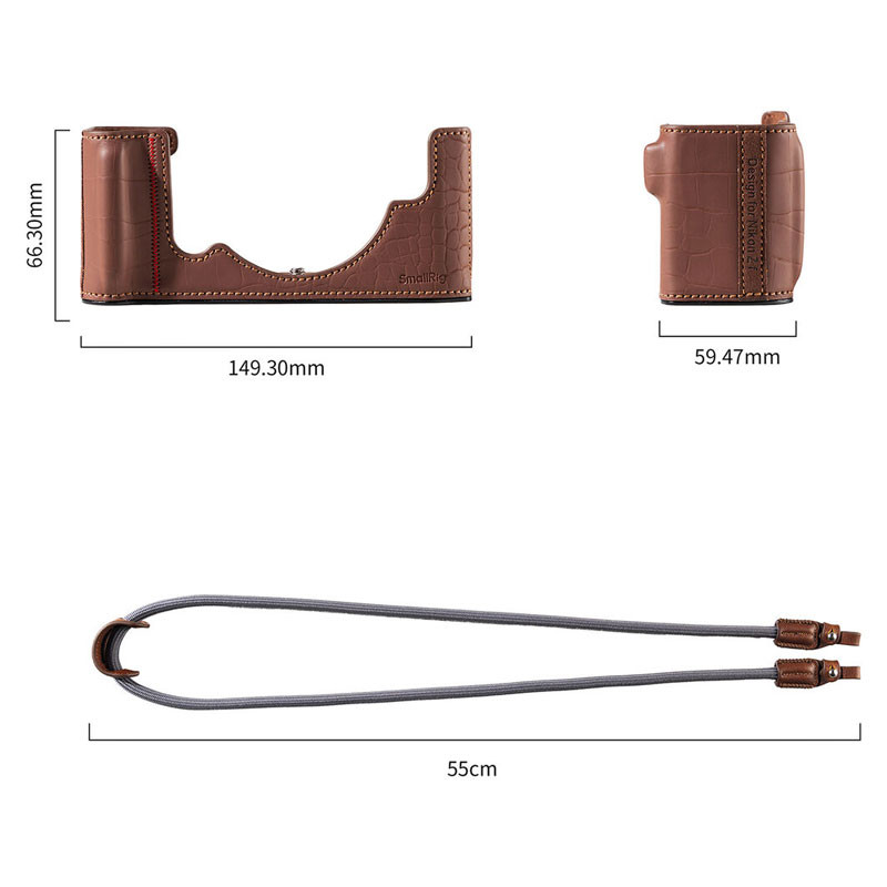 Smallrig 5096 Leather Case Kit for Nikon Z F (Brown)-1
