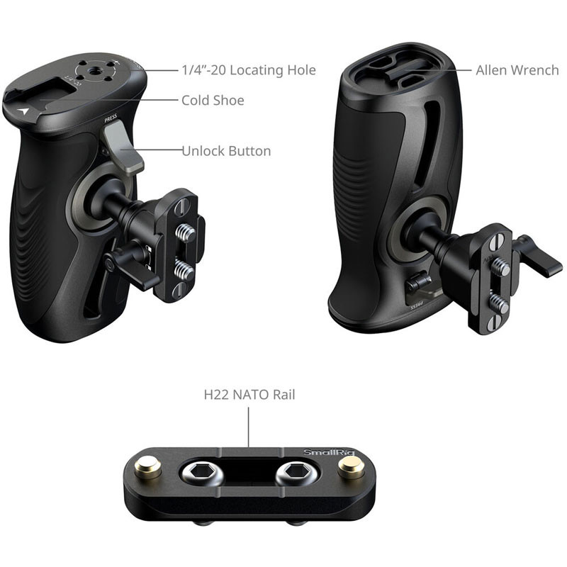 Smallrig 5160 Rotating Side Handle with NATO Clamp-1