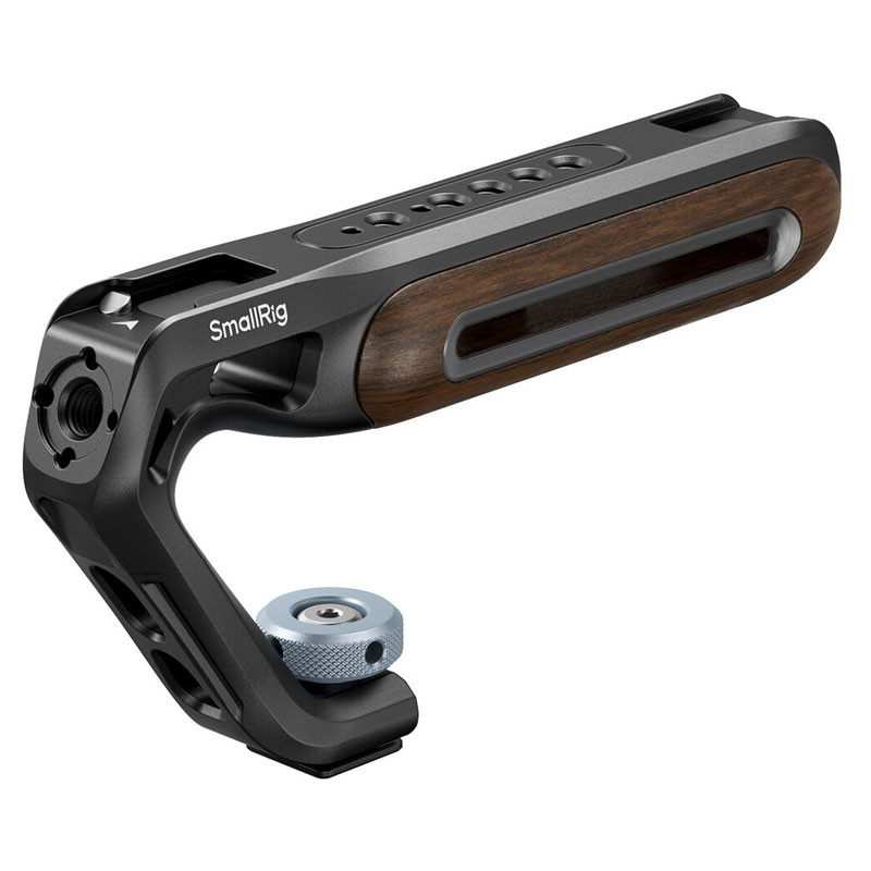 Smallrig 5250 Wooden Top Handle with Cold Shoe Mount-0