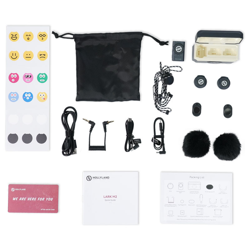 Hollyland Lark M2 Wireless Lavalier Microphone (Duo ,Shine charcoal)-2