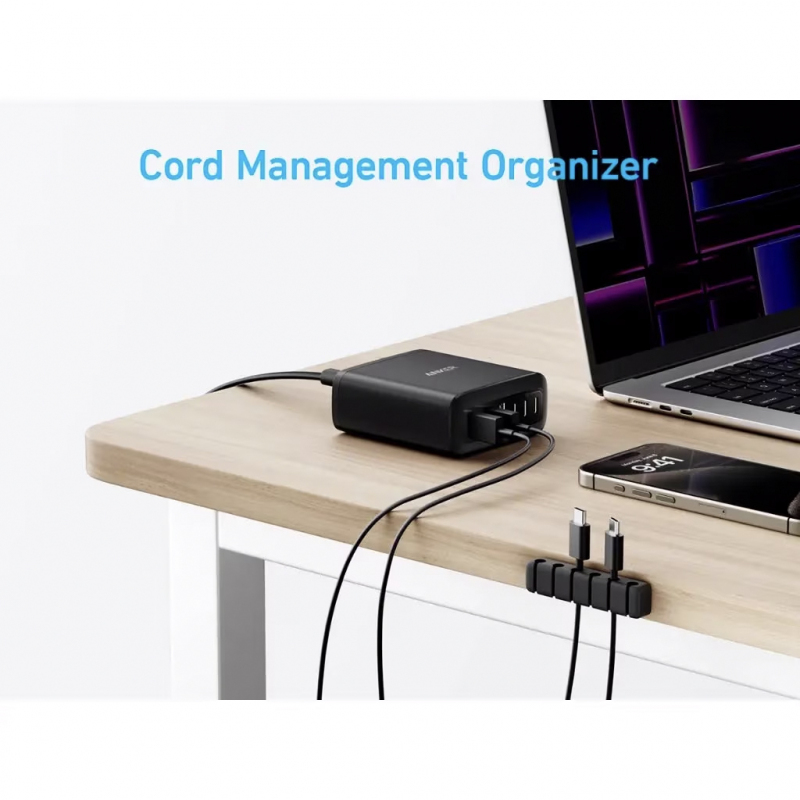 Asztali Töltő Anker, 112W, 3A, 3 x USB-A - 3 x USB-C, Fekete A2154G11-5
