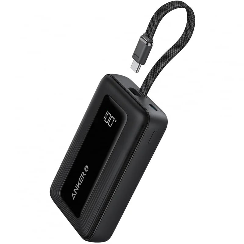 Anker Zolo, 10000mAh, 30W, QC + PD, Fekete powerbank-0