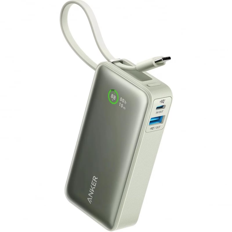 Anker Nano, 10000mAh, 30W, QC + PD, Zöld Powerbank-0