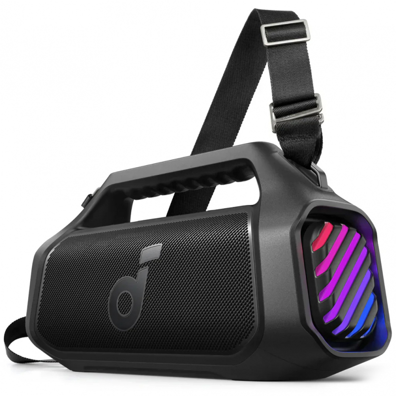 Anker Soundcore Boom 2 Plus Bluetooth Hangszóró, 140W, TWS, RGB, Vízálló, Fekete A3134011-0