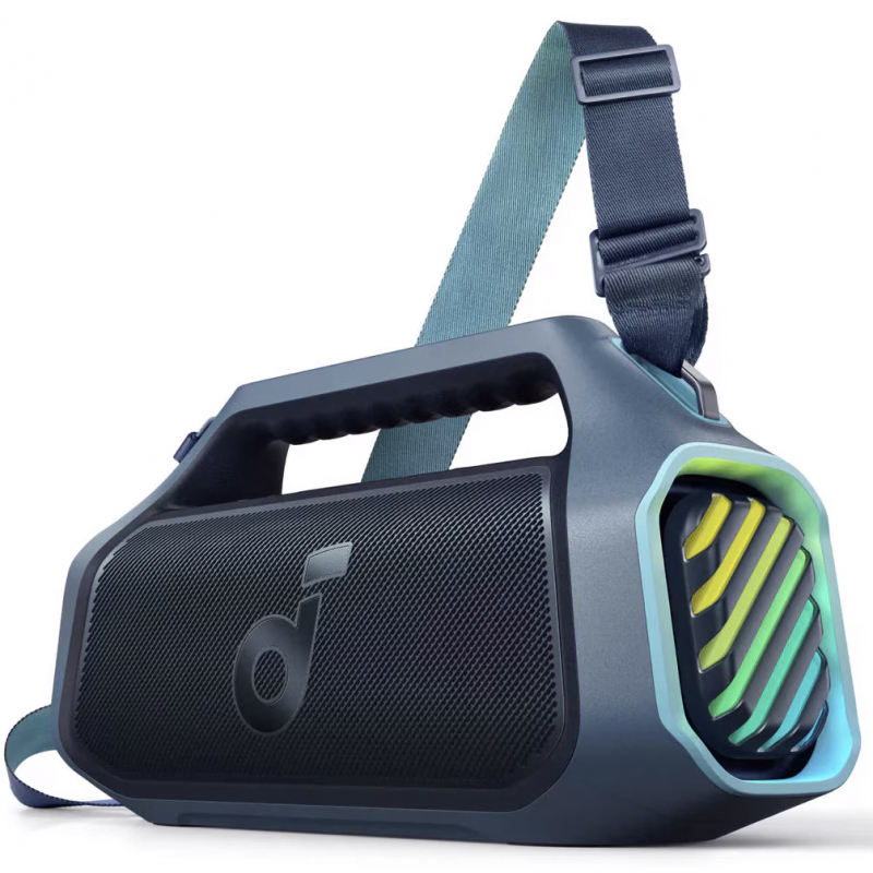 Bluetooth hangszóró Anker Soundcore Boom 2 Plus, 140W, TWS, RGB, Vízálló, Kék A3134031-0