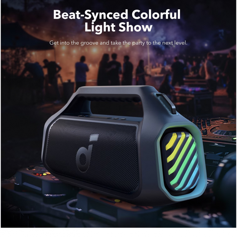 Bluetooth hangszóró Anker Soundcore Boom 2 Plus, 140W, TWS, RGB, Vízálló, Kék A3134031-4