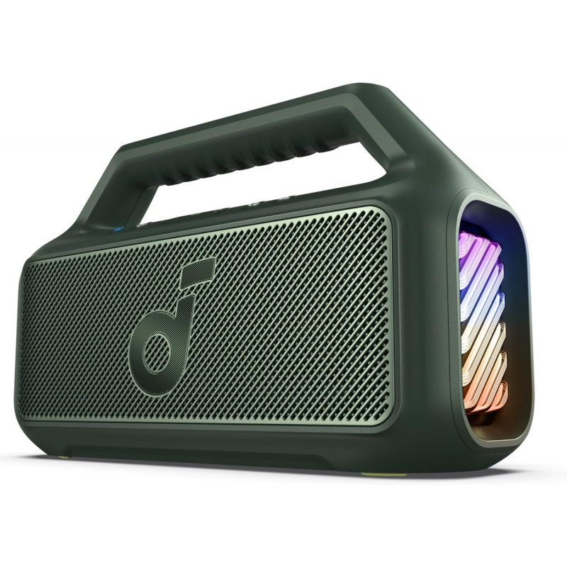 Bluetooth Hangszóró Anker SoundCore Boom 2, 80W, TWS, RGB, Vízálló, Zöld A3138061-0