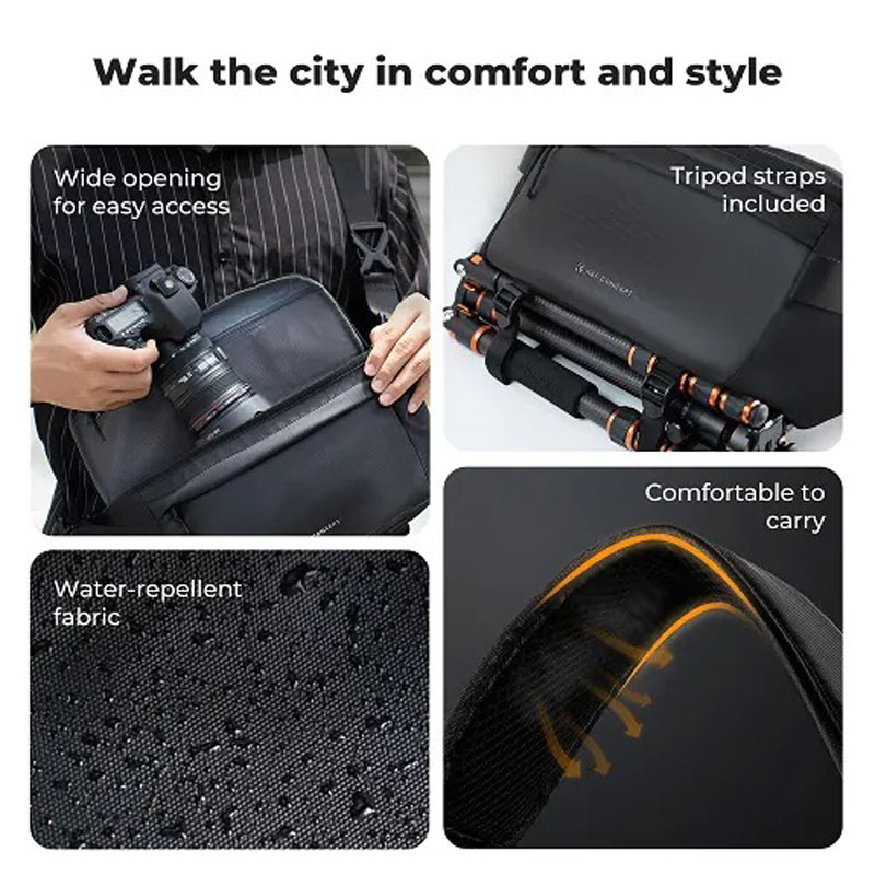 K&F Concept Sling táska 10L Urban Wander 13 (fekete)-2