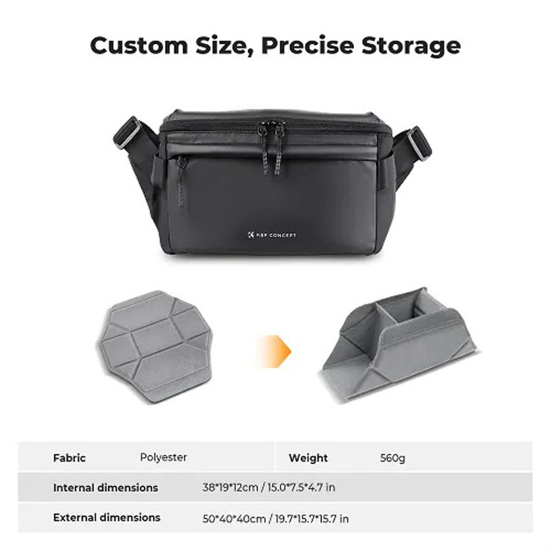 K&F Concept Sling táska 10L Urban Wander 13 (fekete)-4